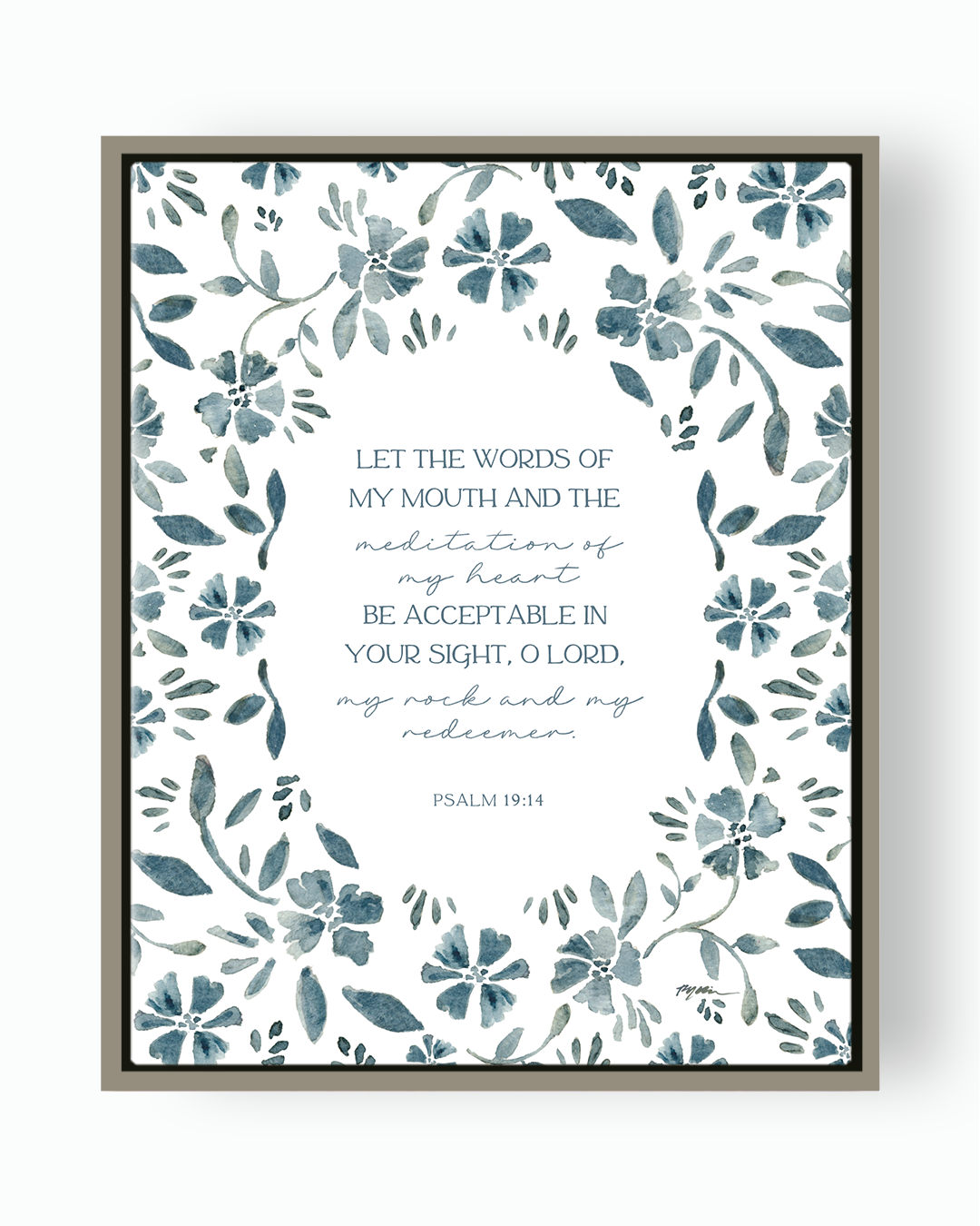 Psalm 19:14 | Let The Words Canvas