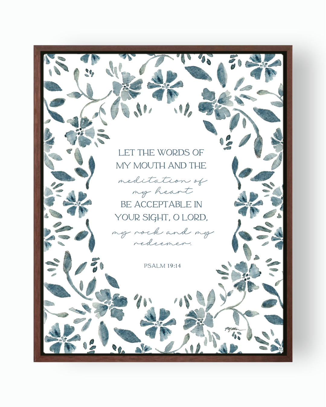 Psalm 19:14 | Let The Words Canvas