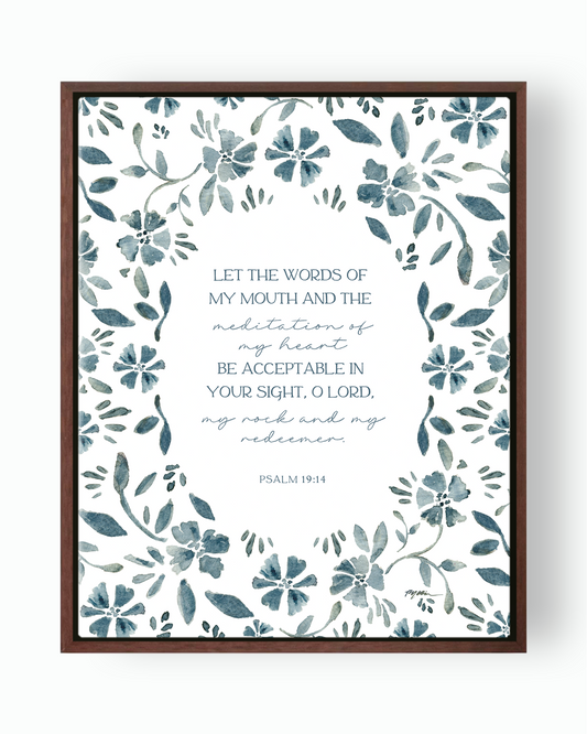 Psalm 19:14 | Let The Words Canvas
