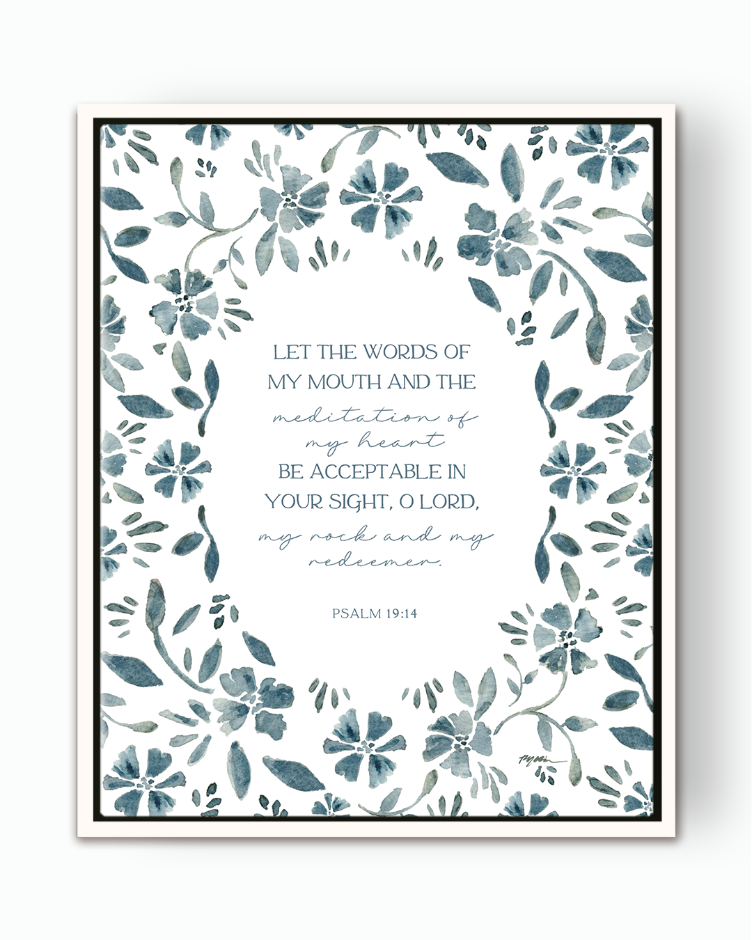 Psalm 19:14 | Let The Words Canvas