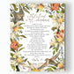 the Lord is my shepherd, psalm 23, Ruth Chou Simons, floral, birds, neutrals