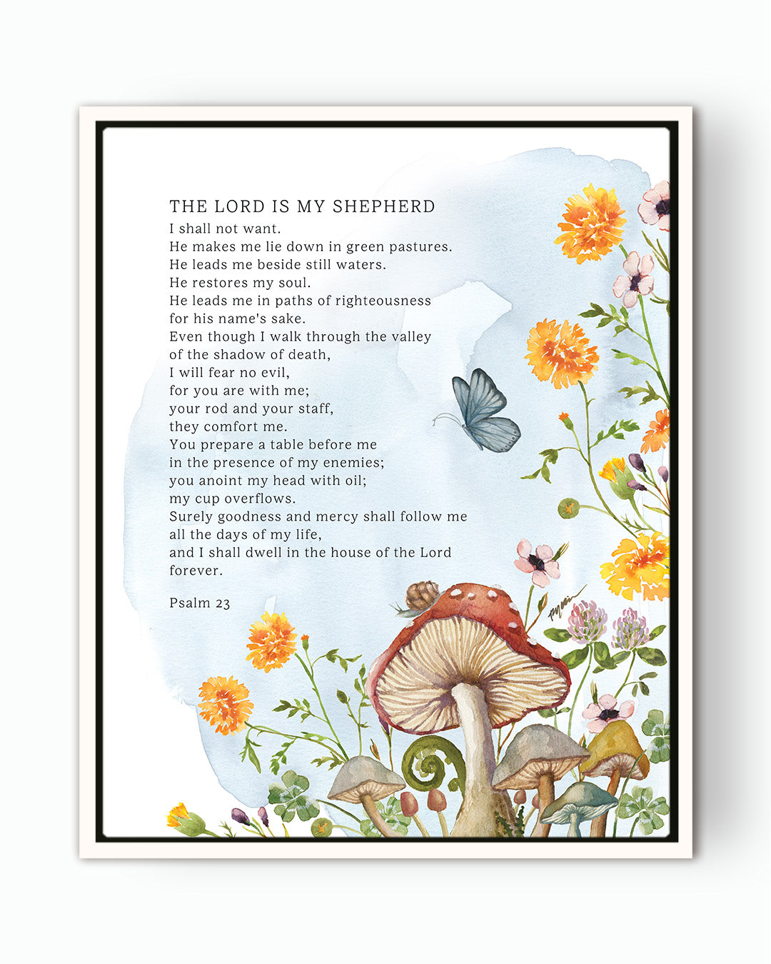 Home Is Right Where You Are, Ruth Chou Simons, mushrooms, whimsical, butterfly, the lord is my shepherd, childrens wall art