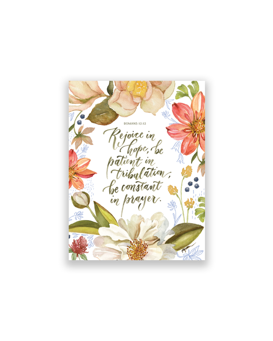 Romans 12:12 | Rejoice in Hope Notecard Set