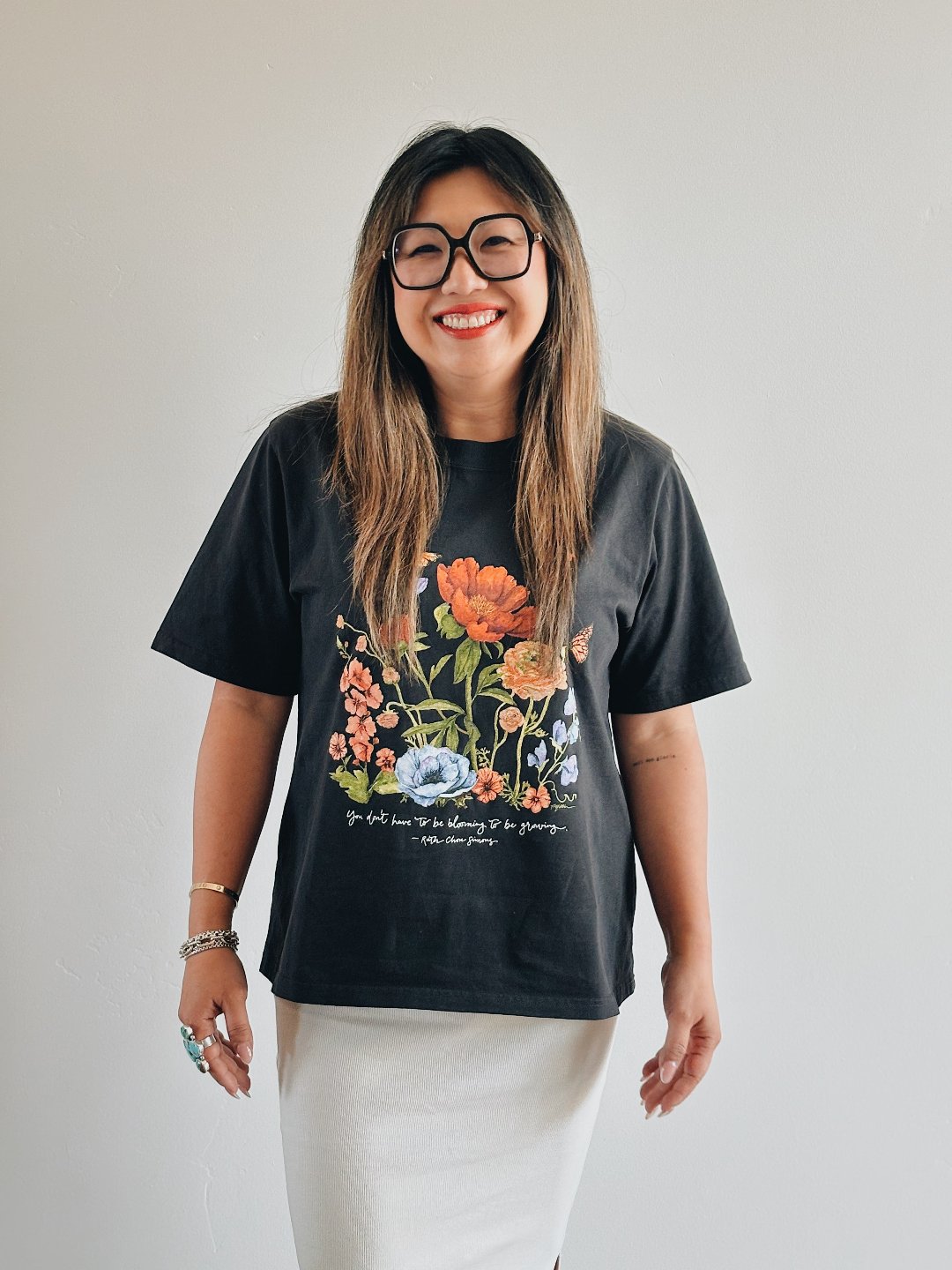 ruth chou simons, tshirt, flower shirt, peony, inspirational shirt