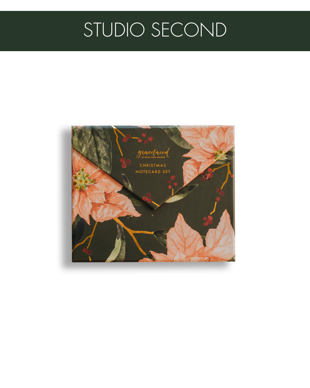 STUDIO SECONDS Christmas Notecard Set (Floral)