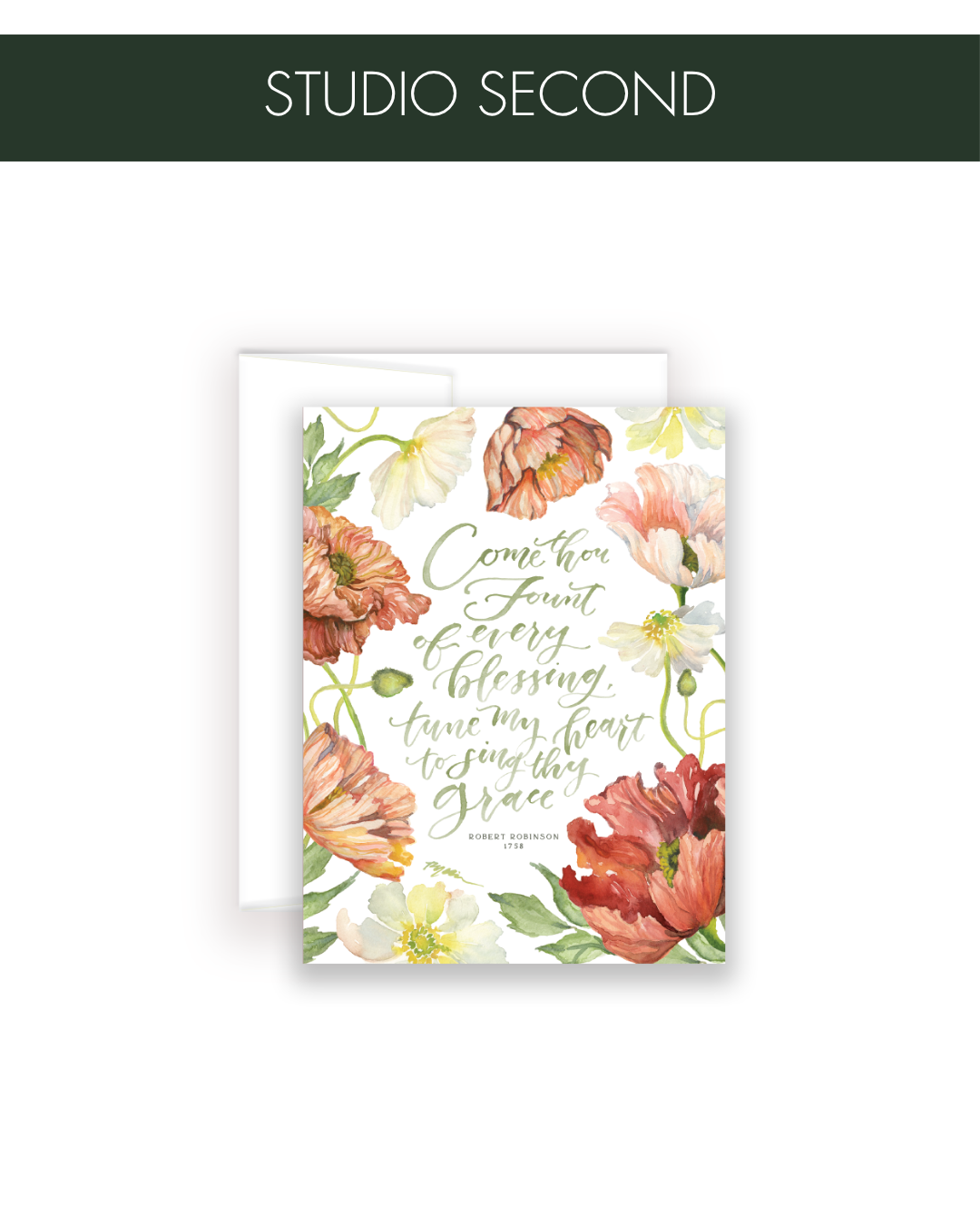 STUDIO SECONDS Come Thou Fount Notecard Set