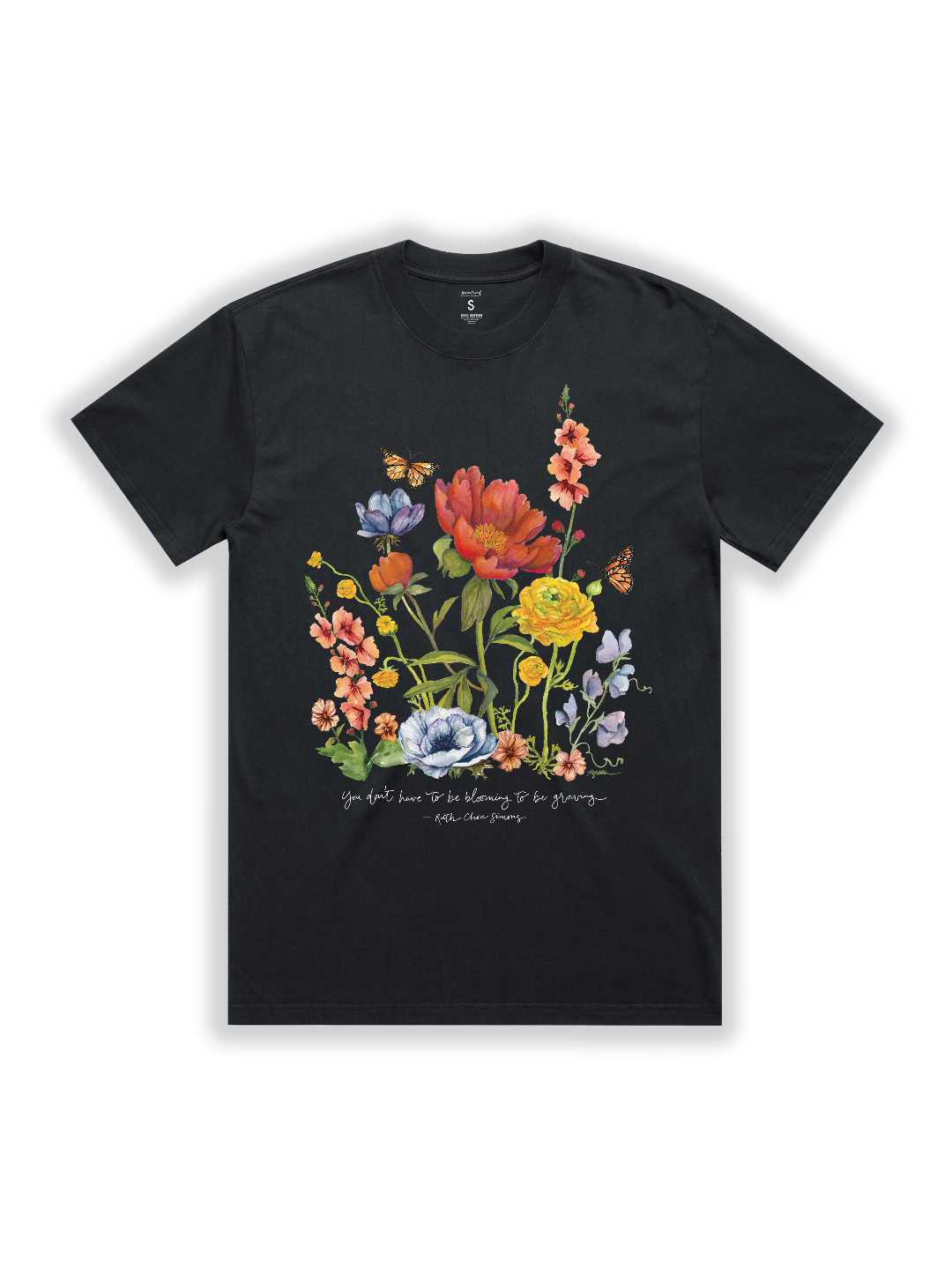 ruth chou simons, tshirt, flower shirt, peony, inspirational shirt