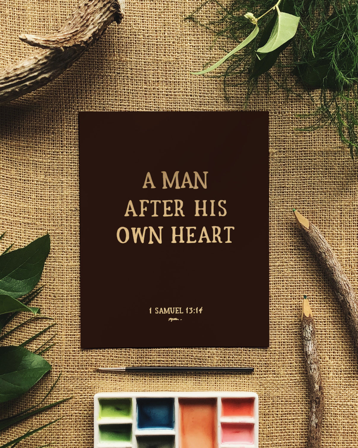 A Man After His Own Heart {Gold Foil} Print GraceLaced