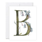 GraceLaced letter B personalized monogrammed note card by Ruth Chou Simons