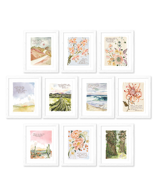 Because of Grace Art 10-Pack Print Set