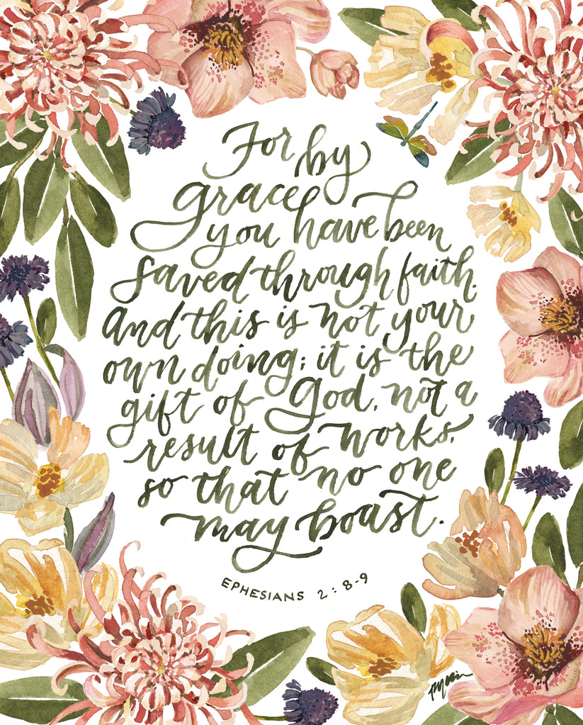 By Grace You Have Been Saved Canvas – GraceLaced