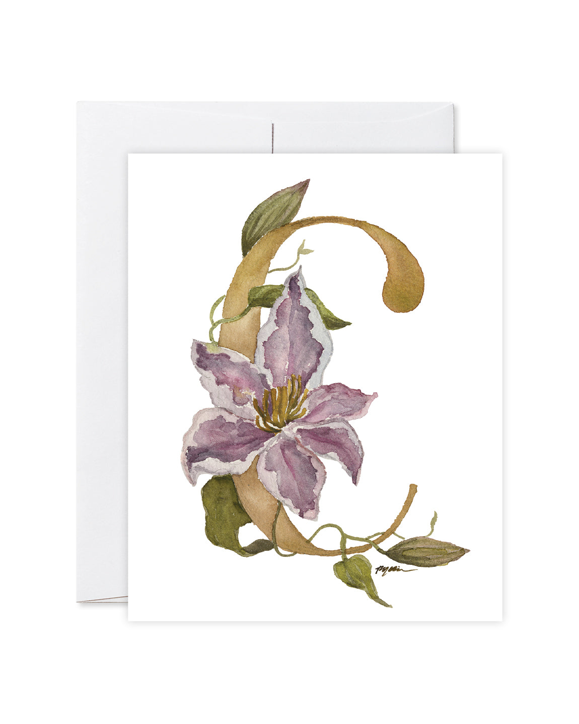GraceLaced letter C personalized monogrammed note card by Ruth Chou Simons