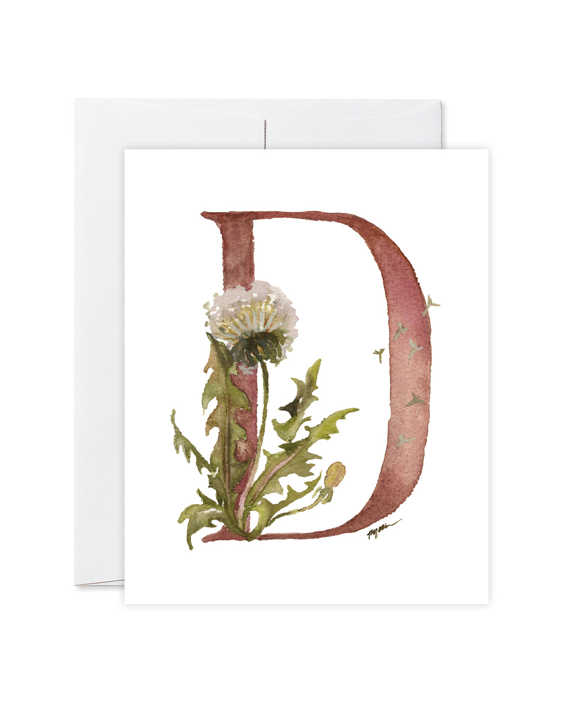 GraceLaced letter D personalized monogrammed note card by Ruth Chou Simons