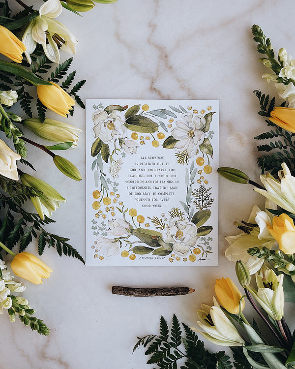 2 Timothy 3:16-17 | Equipped For Every Good Work Print – GraceLaced