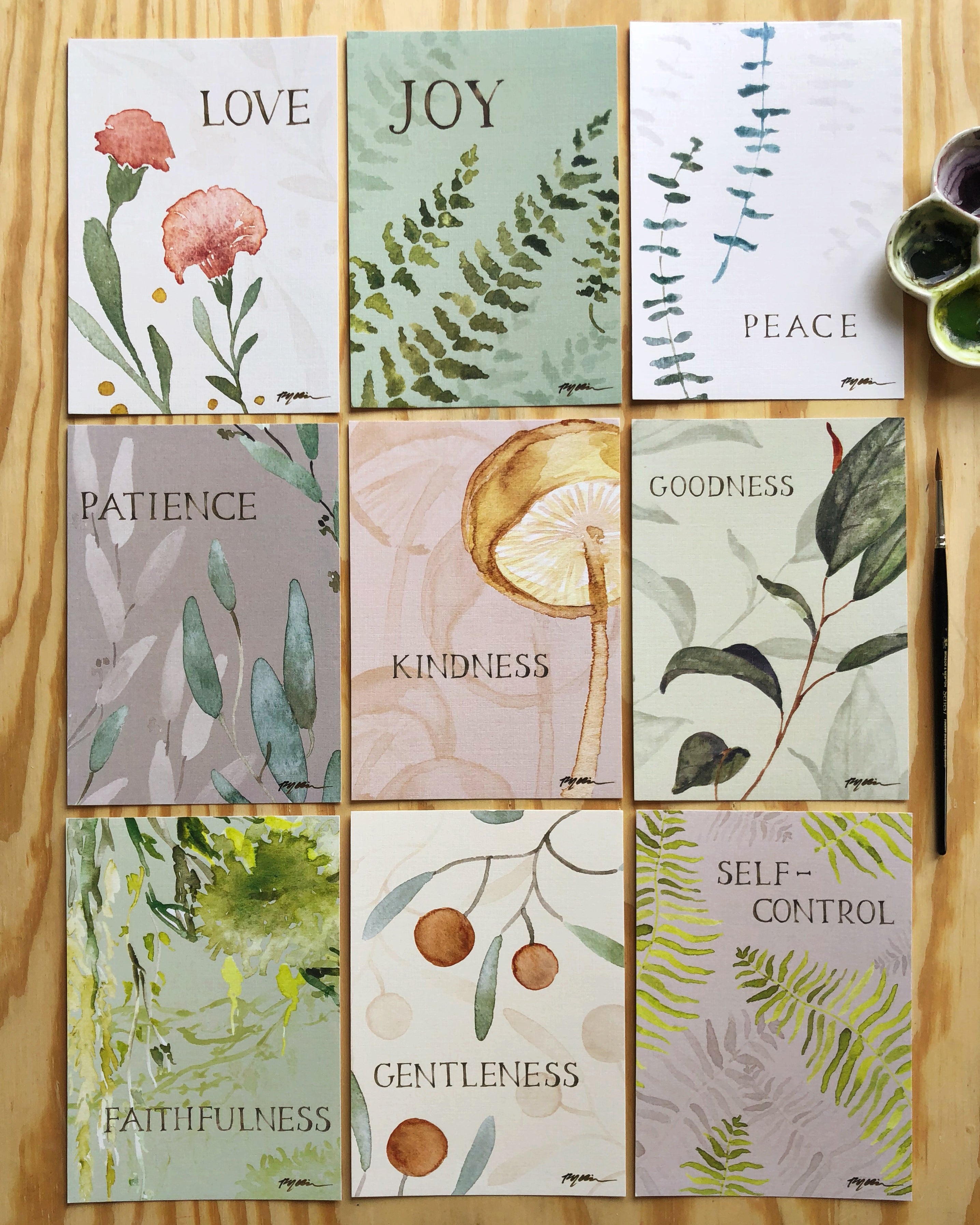 Botanical Fruit of the Spirit Print Set