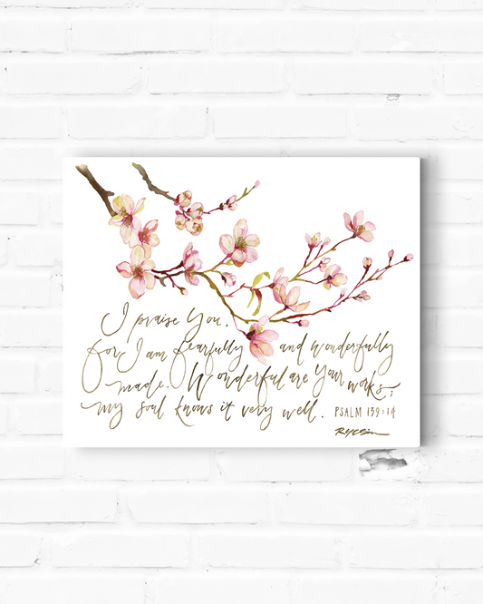 Fearfully and Wonderfully Made (White) Canvas