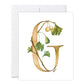 GraceLaced letter G personalized monogrammed note card by Ruth Chou Simons
