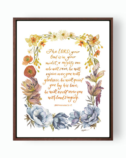 God is in your midst, Ruth Chou Simons, God is with you, God loves you-Scripture wall art