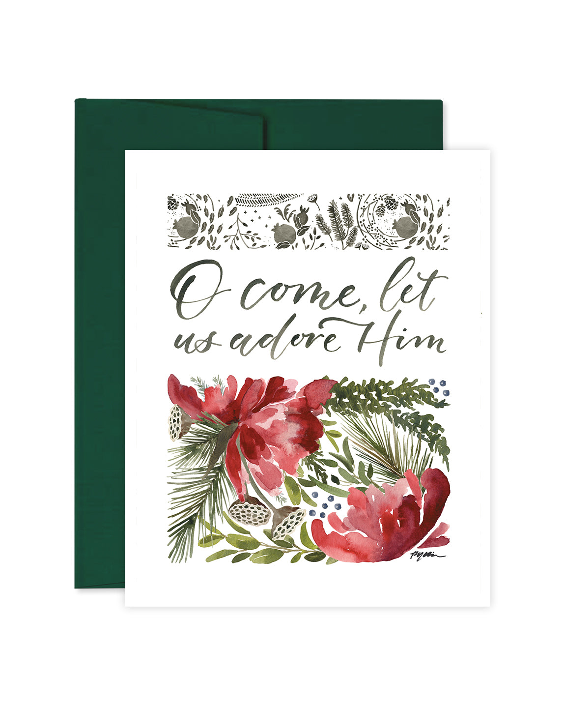 Let Us Adore Him Christmas Cards