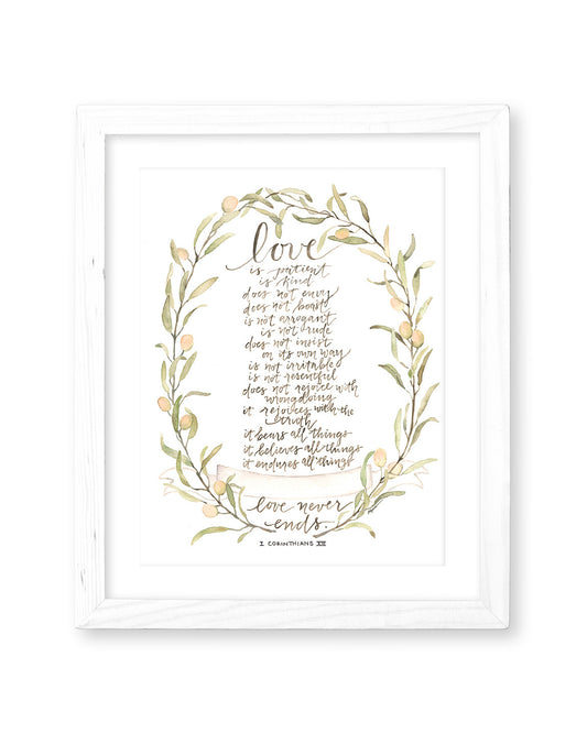 Love Never Ends Personalizable Print