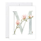 GraceLaced letter M personalized floral watercolor monogrammed note card by Ruth Chou Simons
