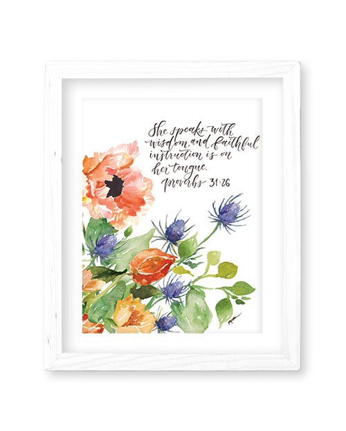 She Speaks With Wisdom Print – GraceLaced