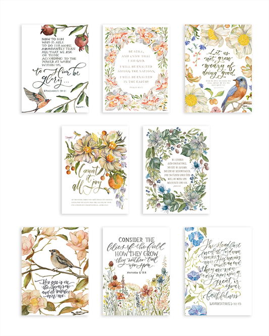 GraceLaced 16 blank Christian encouragement notecards illustrated by Ruth Chou Simons