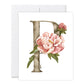 GraceLaced letter P personalized floral watercolor monogrammed note card by Ruth Chou Simons