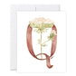 GraceLaced letter Q personalized floral watercolor monogrammed note card by Ruth Chou Simons