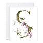 GraceLaced letter S personalized floral watercolor monogrammed note card by Ruth Chou Simons