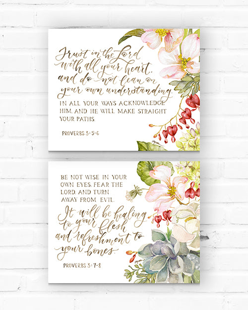 Proverbs 3 Diptych Canvas