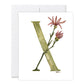 GraceLaced letter X personalized floral watercolor monogrammed note card by Ruth Chou Simons